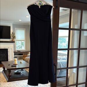 Elegant ESCAPE NAVY Strapless Dress